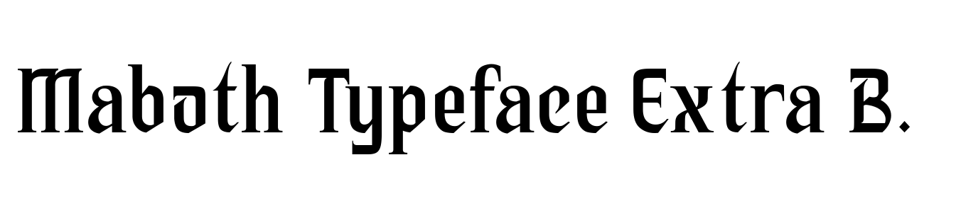 Maboth Typeface Extra Bold